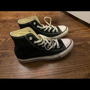 Black high top Converses